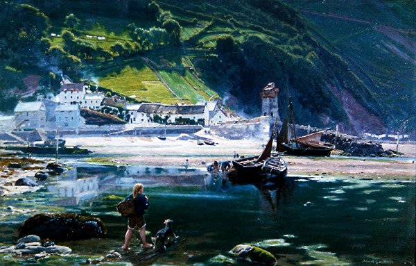 Countisbury Hill, Lynmouth av Albert Goodwin
