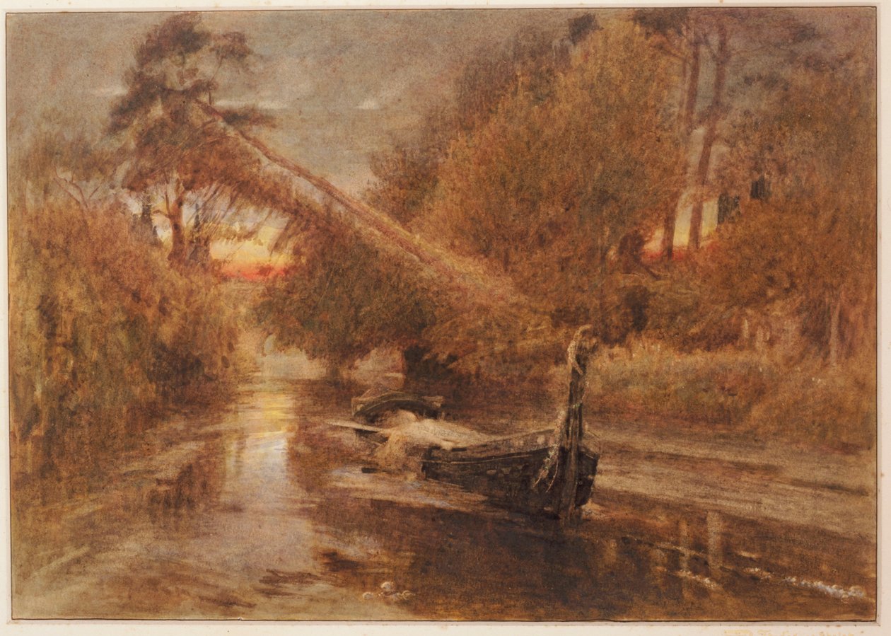 Lady of Shalott av Albert Goodwin