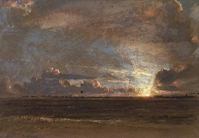 Vestindisk solnedgang, Barbados av Albert Goodwin