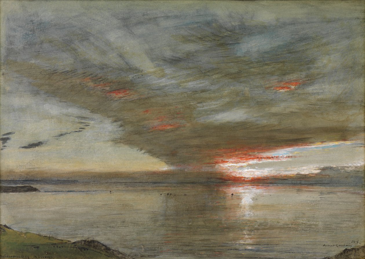 Woolacombe Bay, Nord-Devon av Albert Goodwin