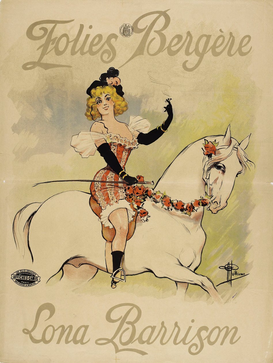 Folies Bergeres. Lona Barrison, ca. 1895. av Albert Guillaume