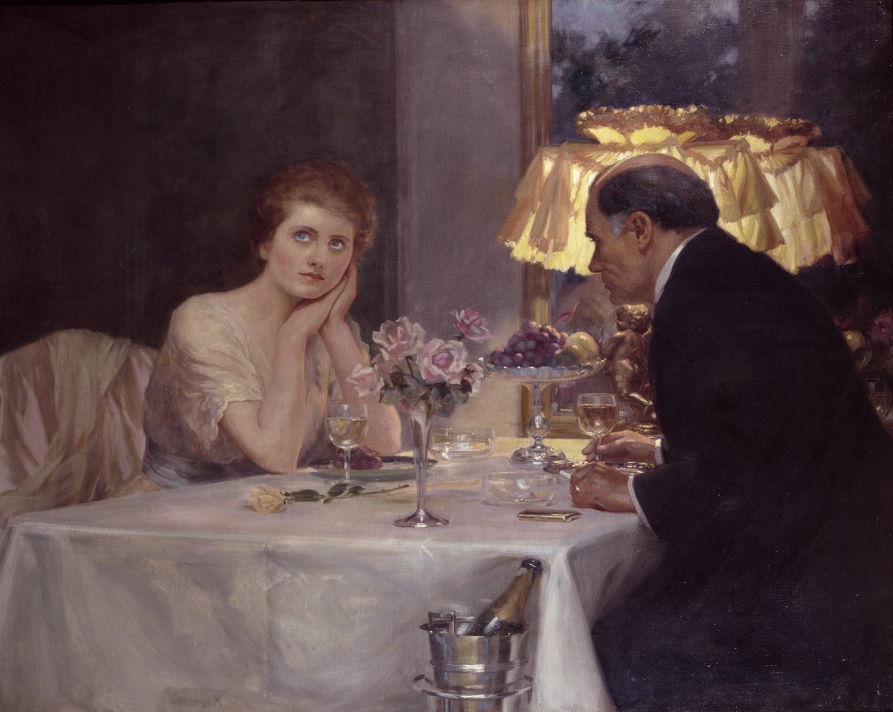 Forslaget (olje på lerret) av Albert Henry Collings