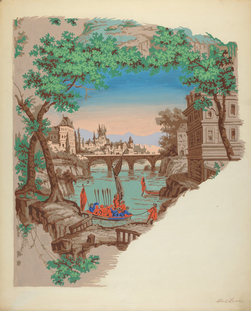 Tapet, ca. 1936. av Albert J. Levone