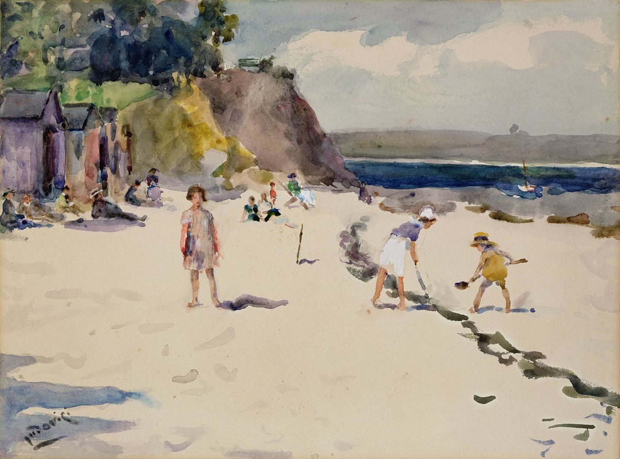 Begmeil Beach, Bretagne (wc) av Albert Jnr. Ludovici
