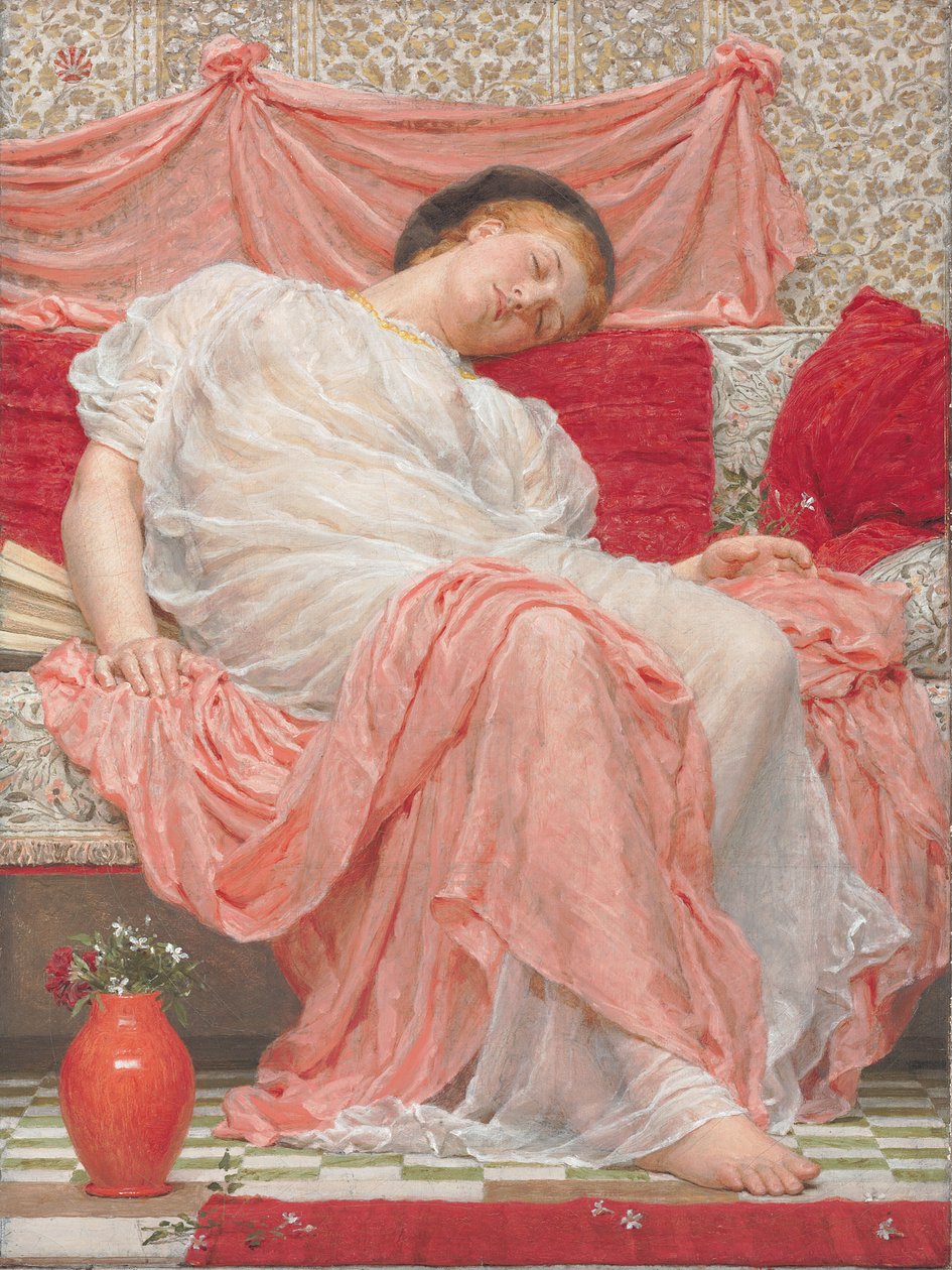 Jasmine (olje på lerret) av Albert Joseph Moore