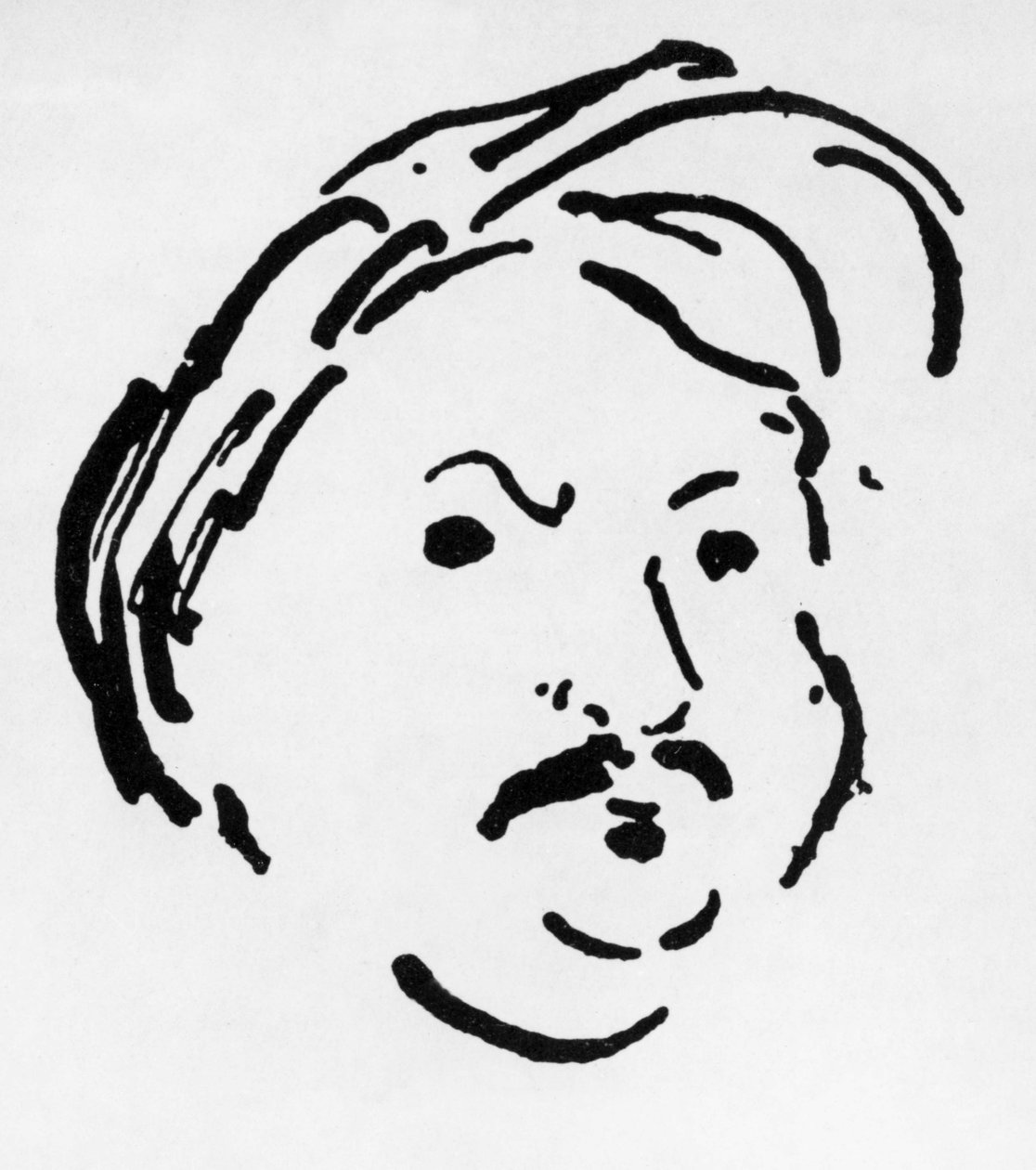 Honore de Balzac (litho) av Albert Marquet