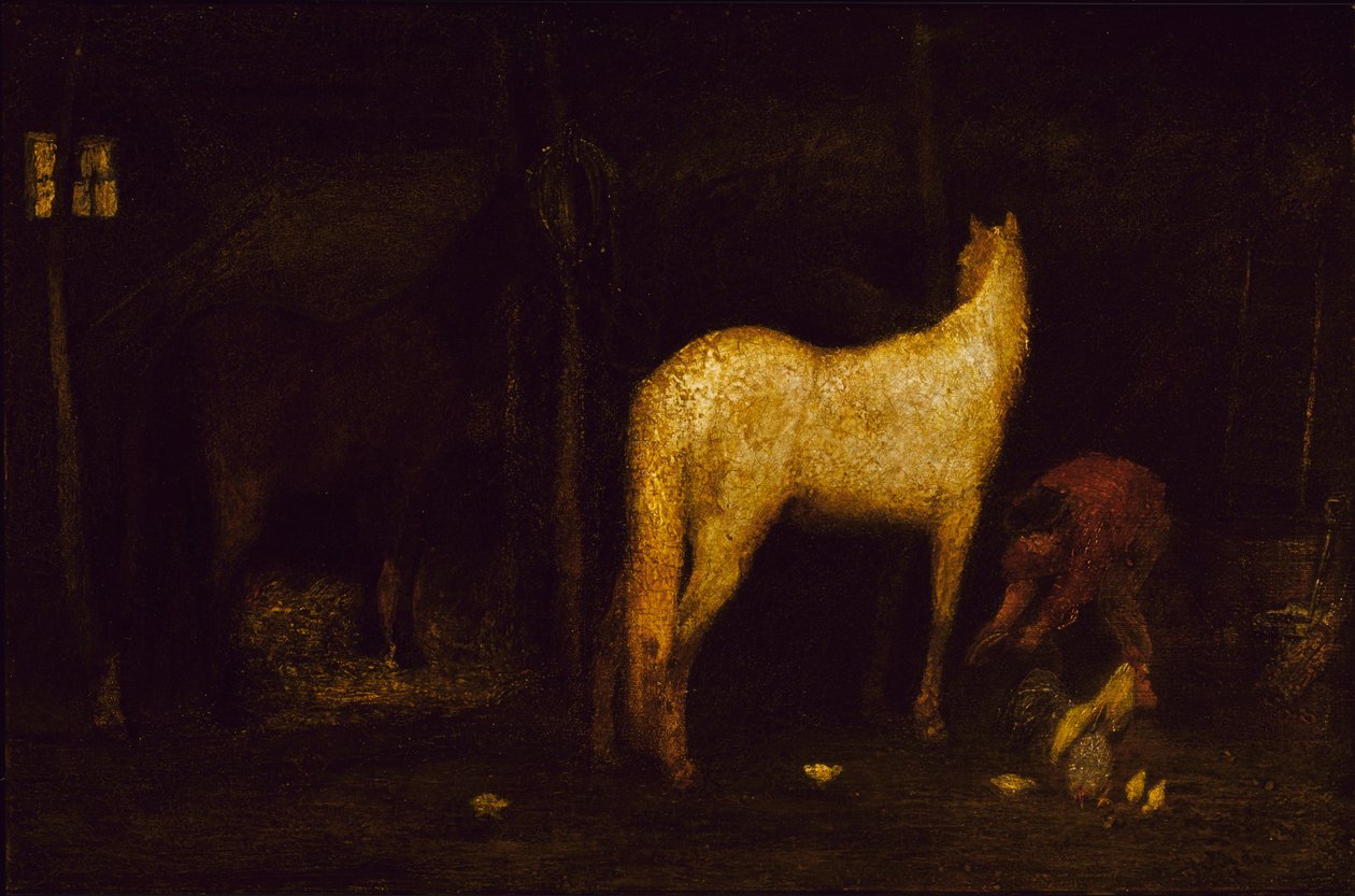 I stallen, før 1911. av Albert Pinkham Ryder