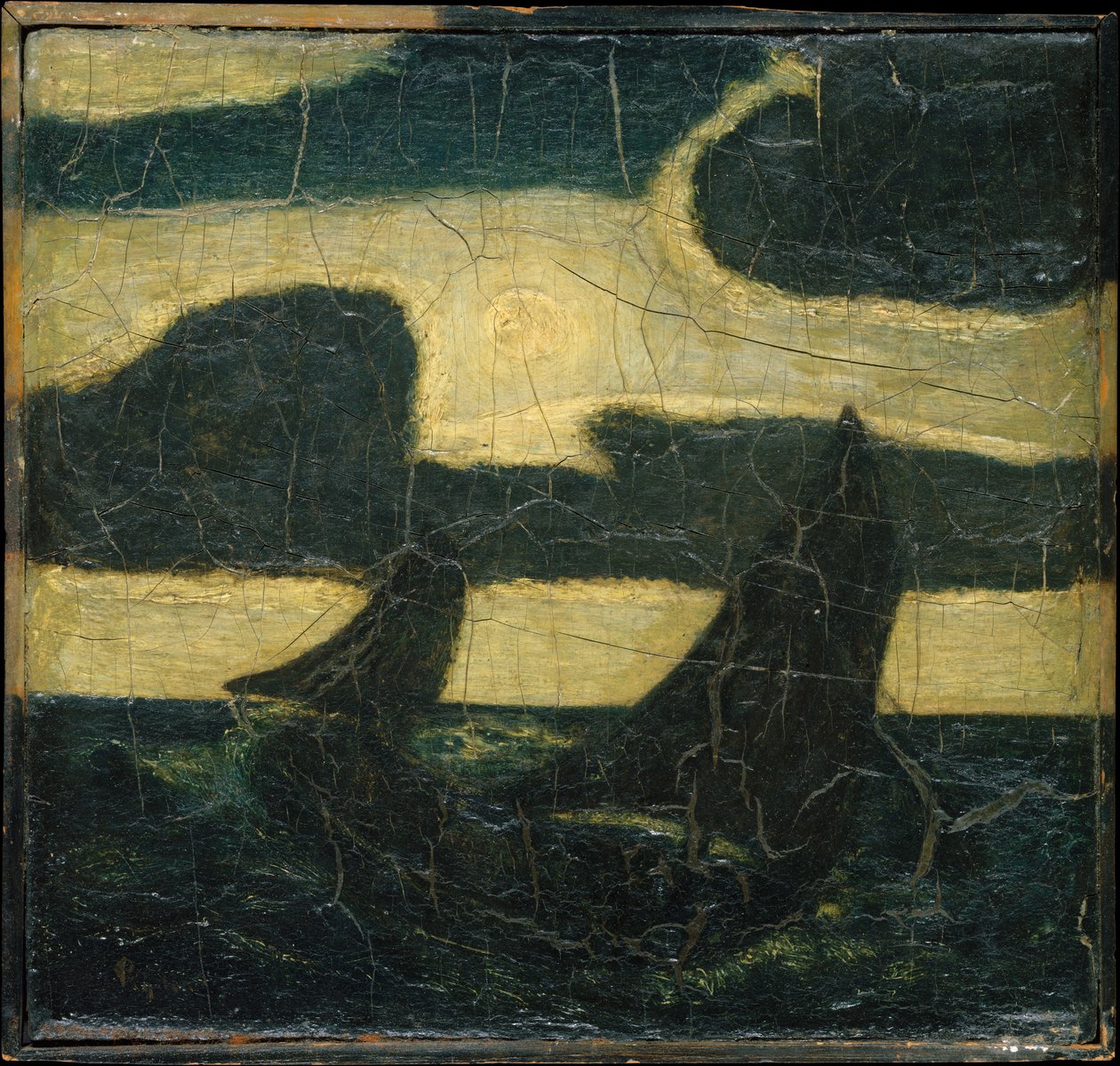 Moonlight Marine, 1870-90. av Albert Pinkham Ryder
