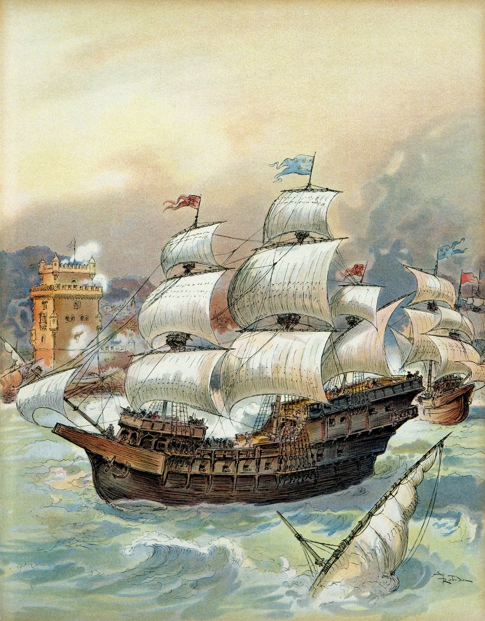 Jean Angos flåte (eller Angot av Albert Robida