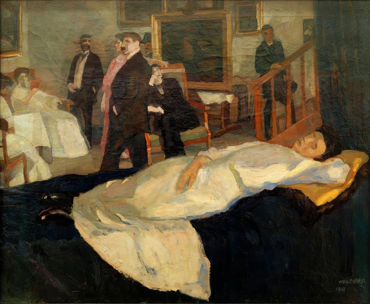 Atelierszene av Albert Weisgerber