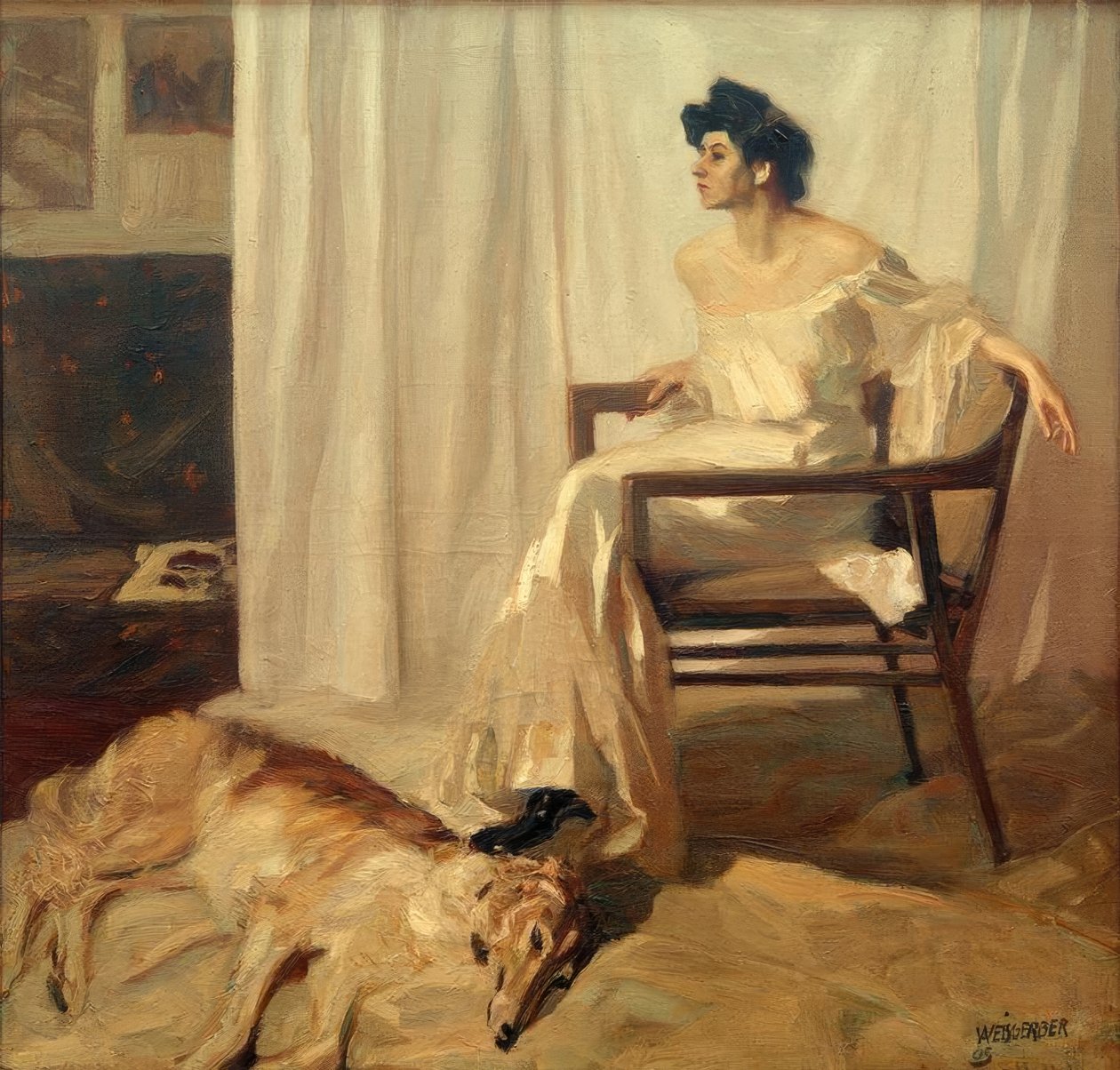 Dame med mynde av Albert Weisgerber