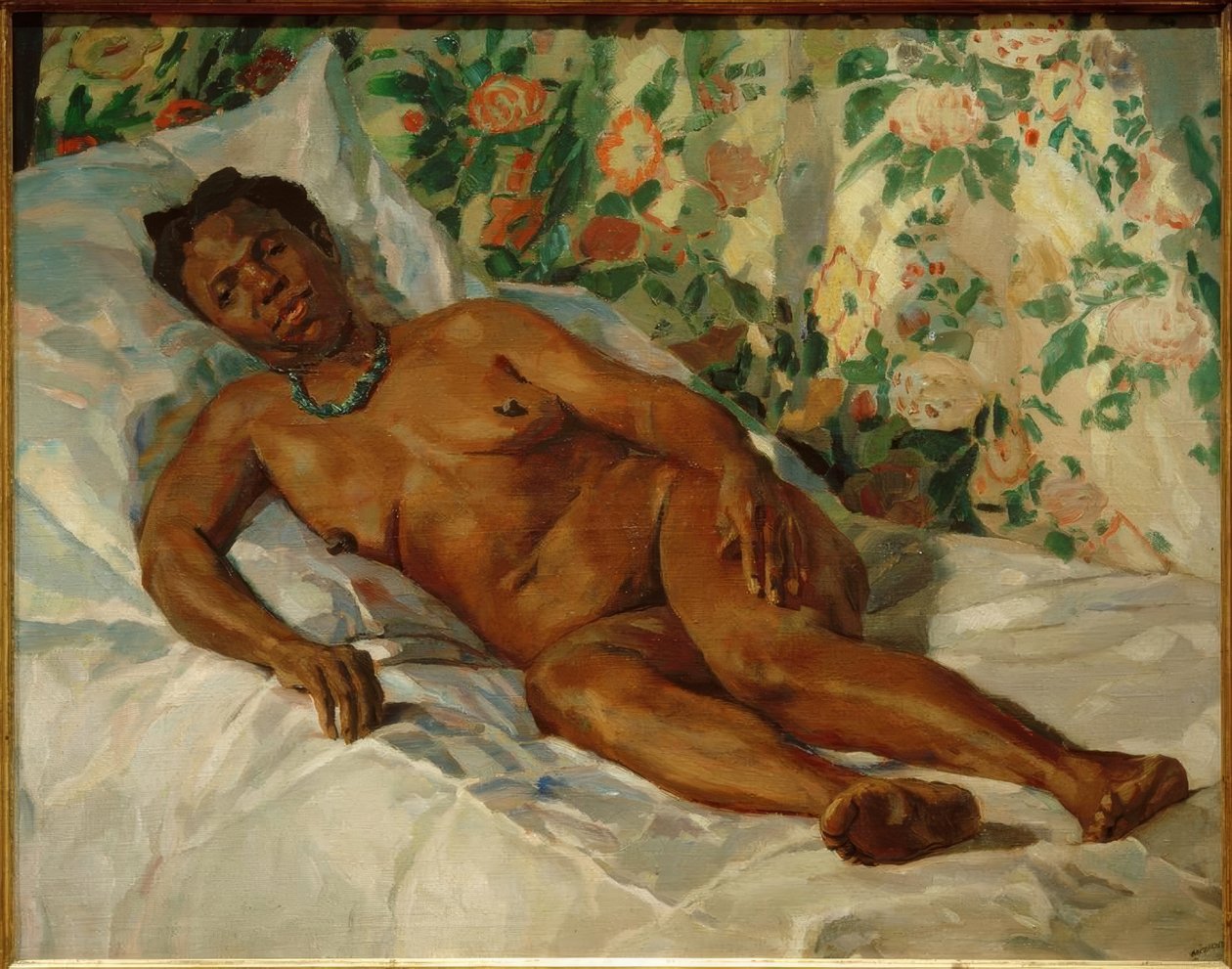 Hviler (hvilende svart kvinne) av Albert Weisgerber