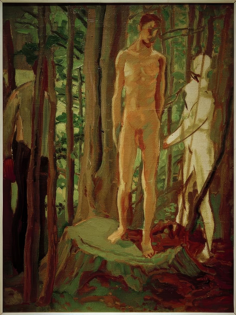 Sebastian på stubben av Albert Weisgerber