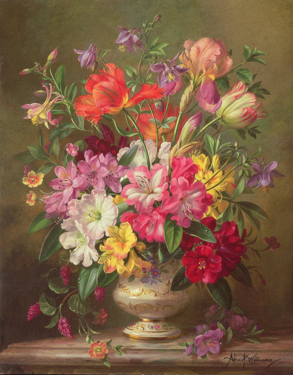 AB315 A Spring Floral Arrangement, 1996 av Albert Williams
