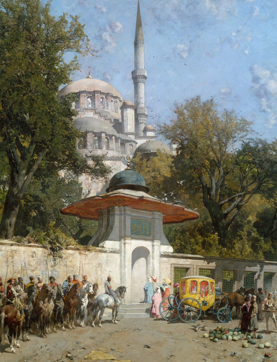 En moske, 1872. av Alberto Pasini