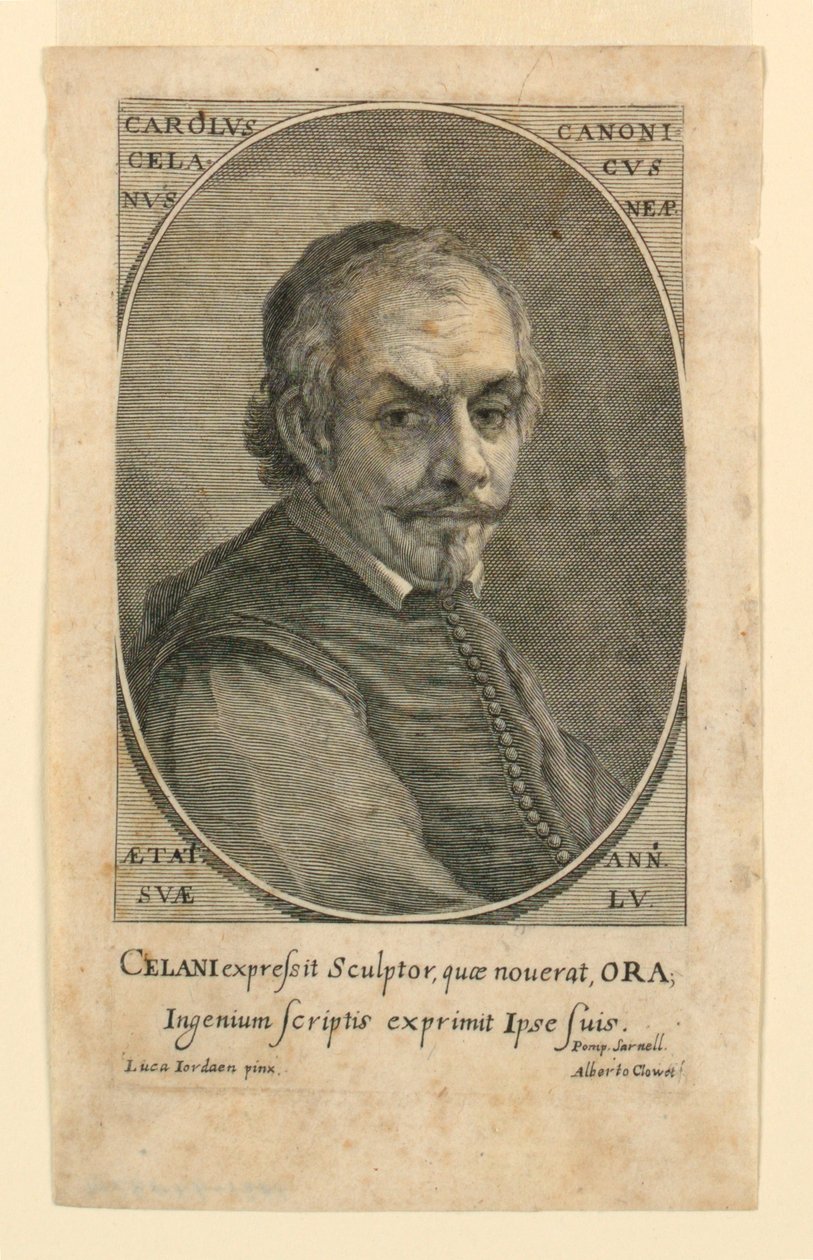 Portrett av Charles Celanus (Celani) av Albertus Clouwet