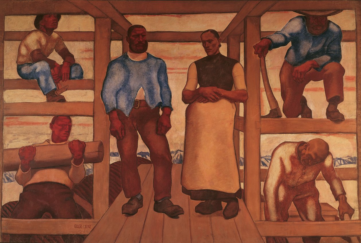 De levende av Albin Egger Lienz