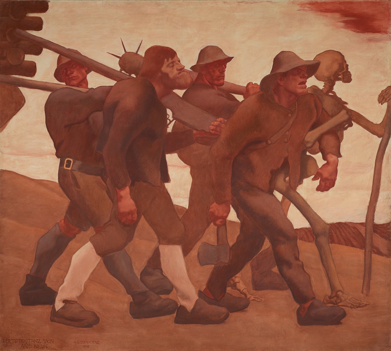 Dødedansen fra Anno Nine av Albin Egger Lienz