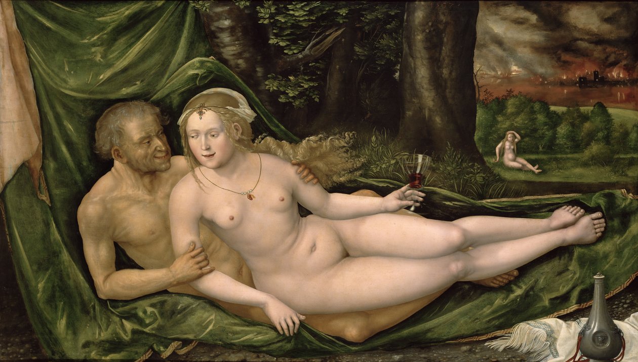 Lot og hans datter, 1537, av Albrecht Altdorfer