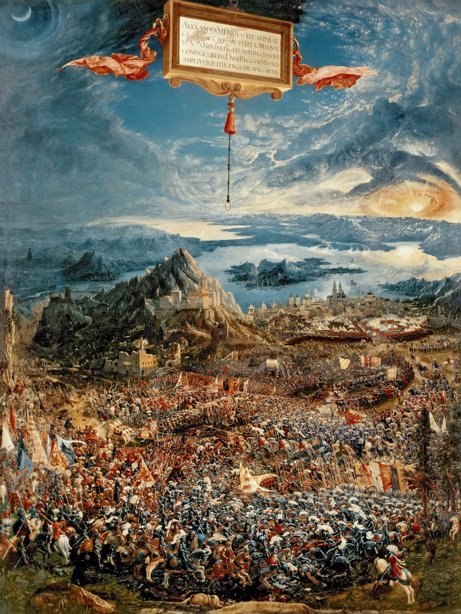 Slaget ved Issus, eller Alexander den stores seier, 1529 av Albrecht Altdorfer