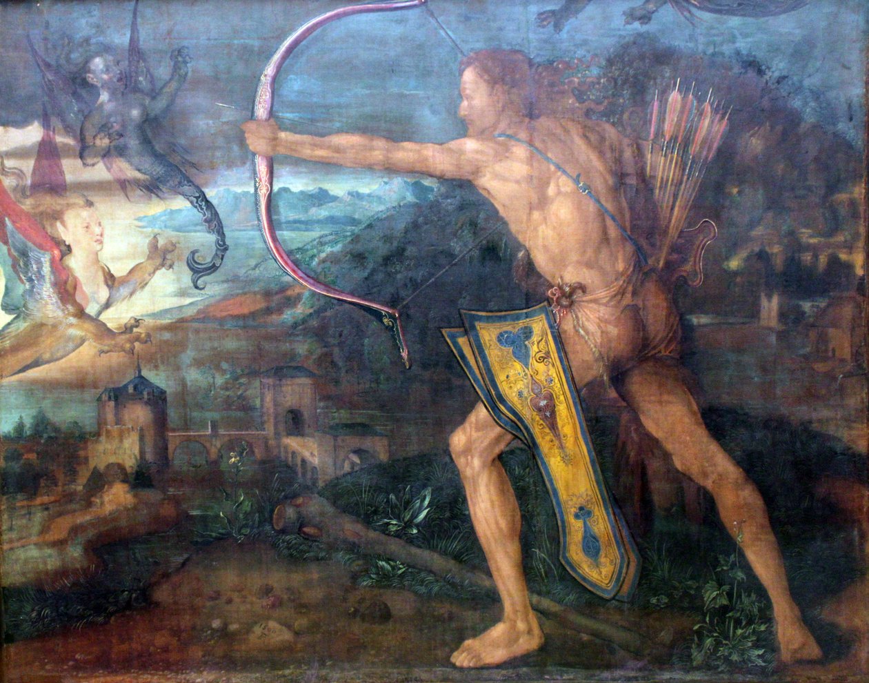 Hercules kjemper mot de stymfale fuglene av Albrecht Dürer