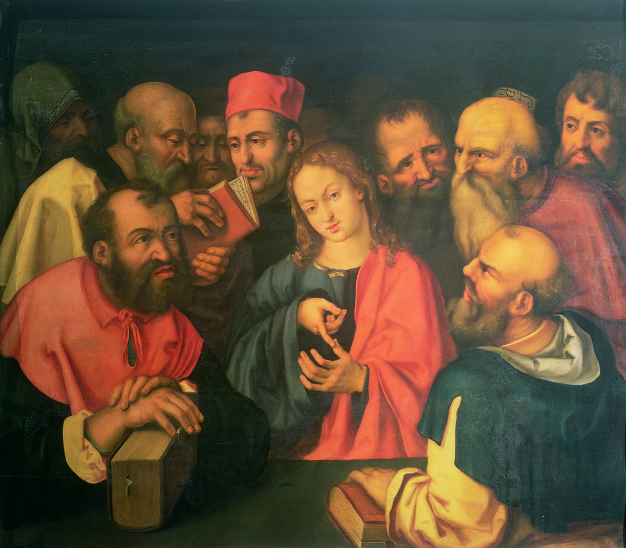 Kristus, tolv år gammel, blant de skriftlærde, 1500- eller 1600-tallet av Albrecht Dürer