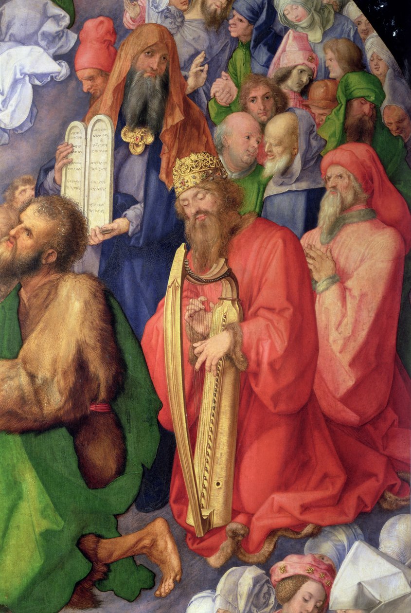 Landauer altertavle: Kong David, 1511 (panel) (detalj av 68677) av Albrecht Dürer