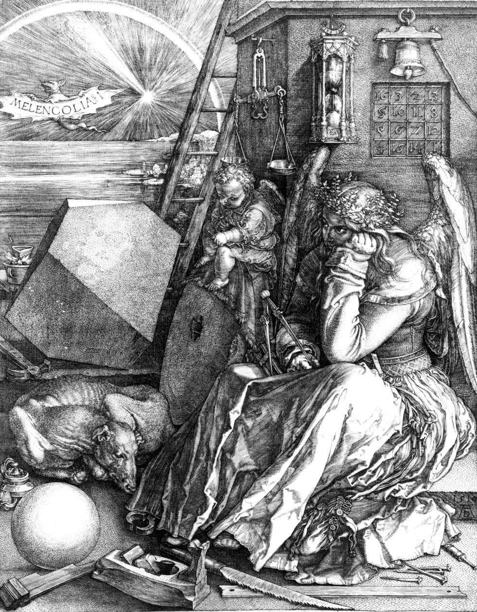 Melankoli, 1514 av Albrecht Dürer