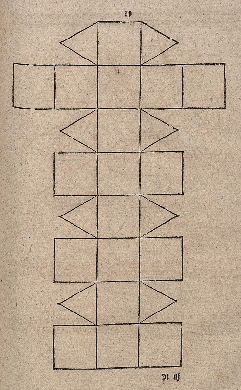 Netto utvikling av en liten rhombokubooctahedron av Albrecht Dürer