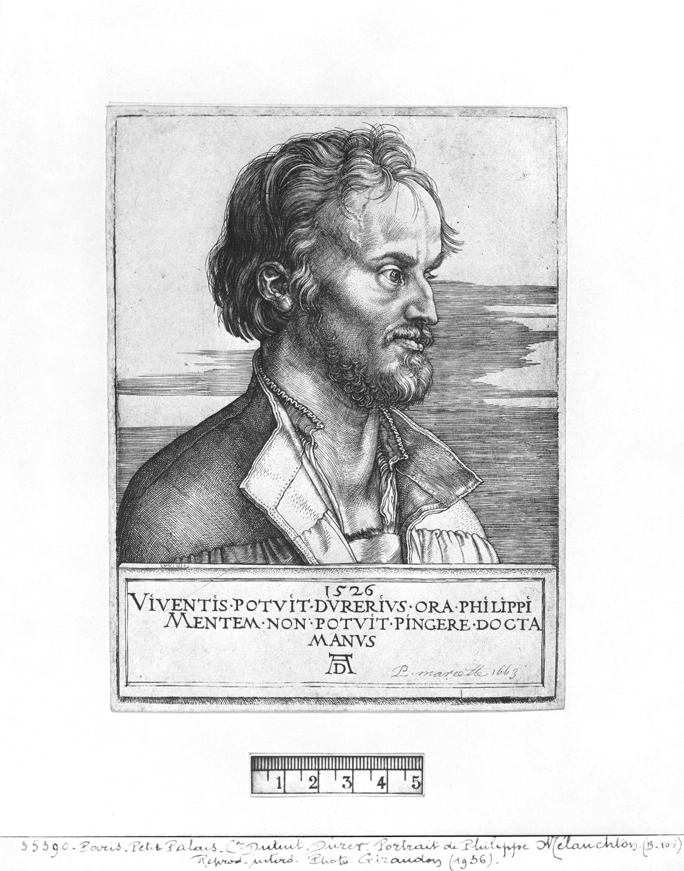 Portrett av Philipp Melanchthon, 1526 av Albrecht Dürer