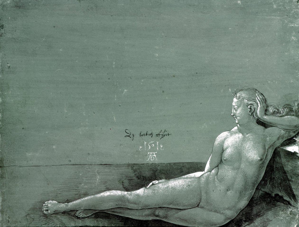 Liggende naken kvinne av Albrecht Dürer