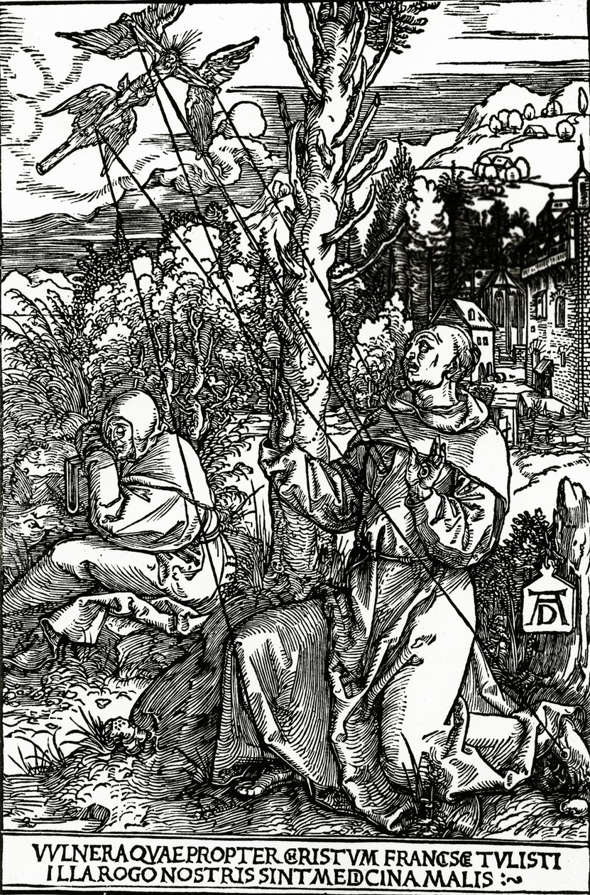 St. Francis mottar Stigmata, ca. 1503-4 av Albrecht Dürer