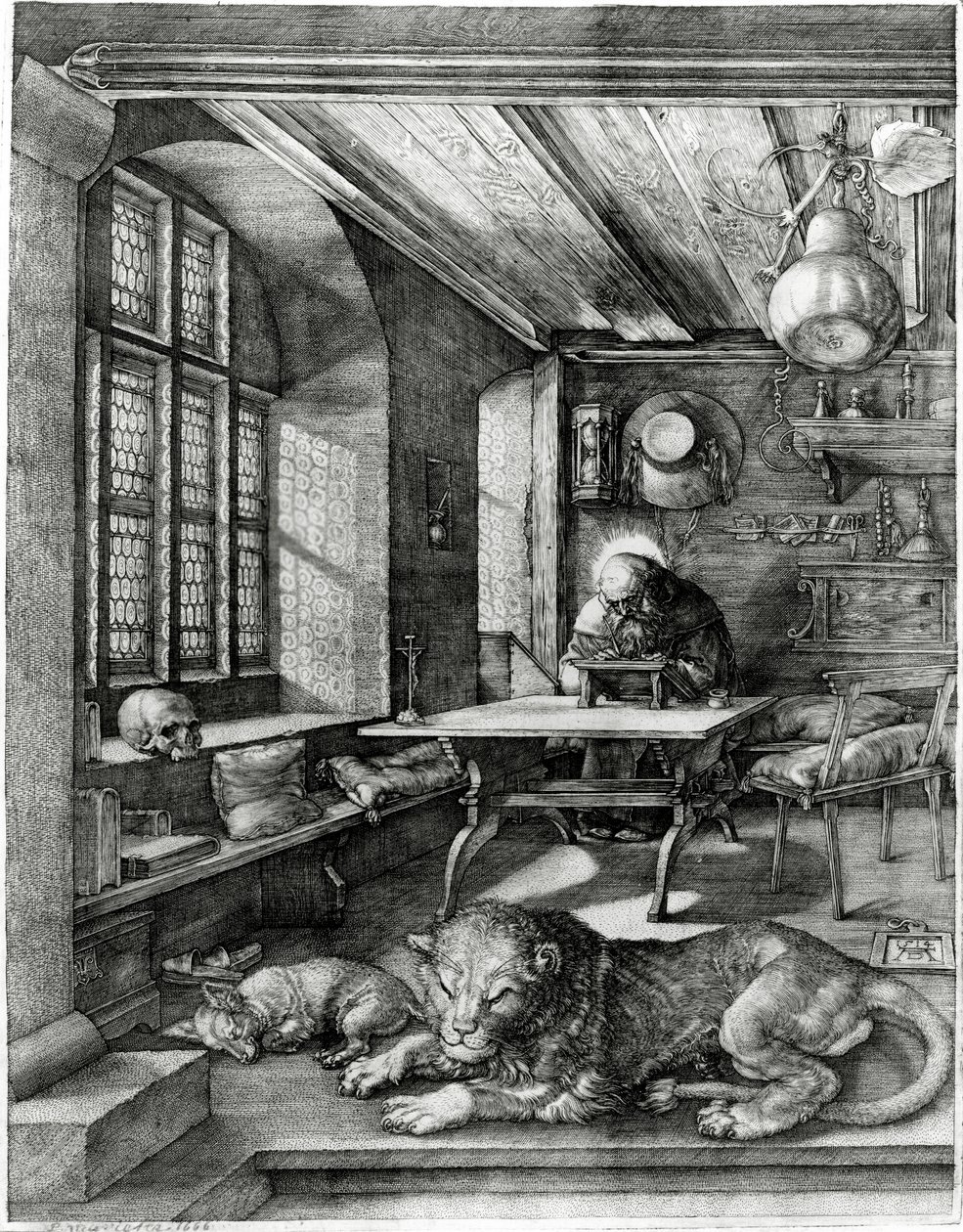 St. Hieronymus i hans studie, 1514 av Albrecht Dürer
