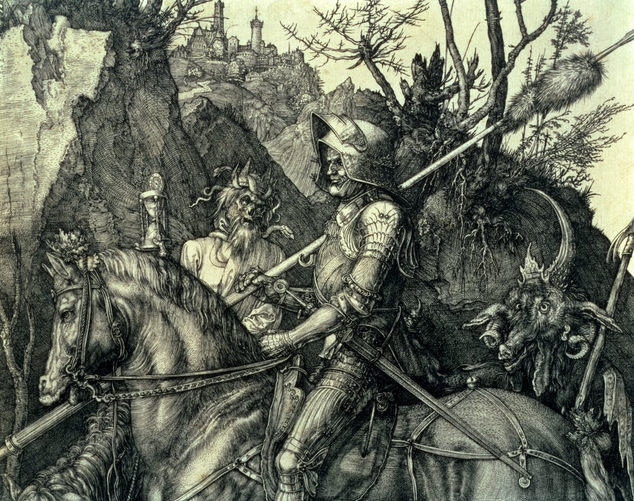 The Knight, Death and the Devil, 1513-14, detalj av Albrecht Dürer
