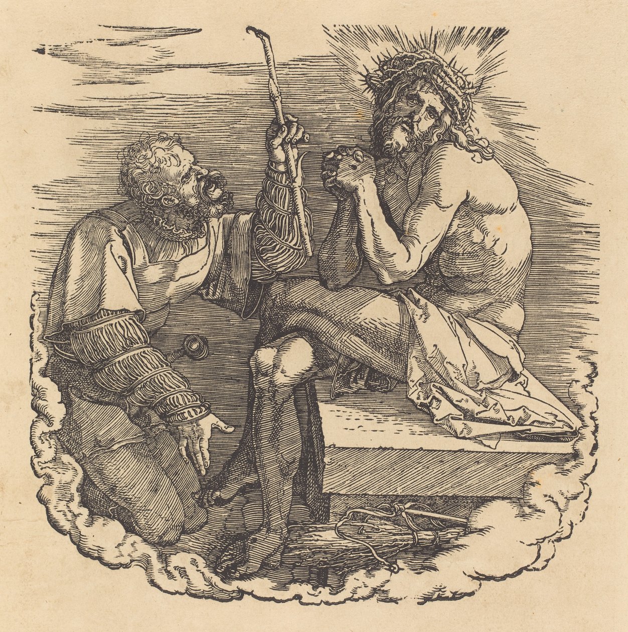 Sorgens mann hånet av en soldat av Albrecht Dürer