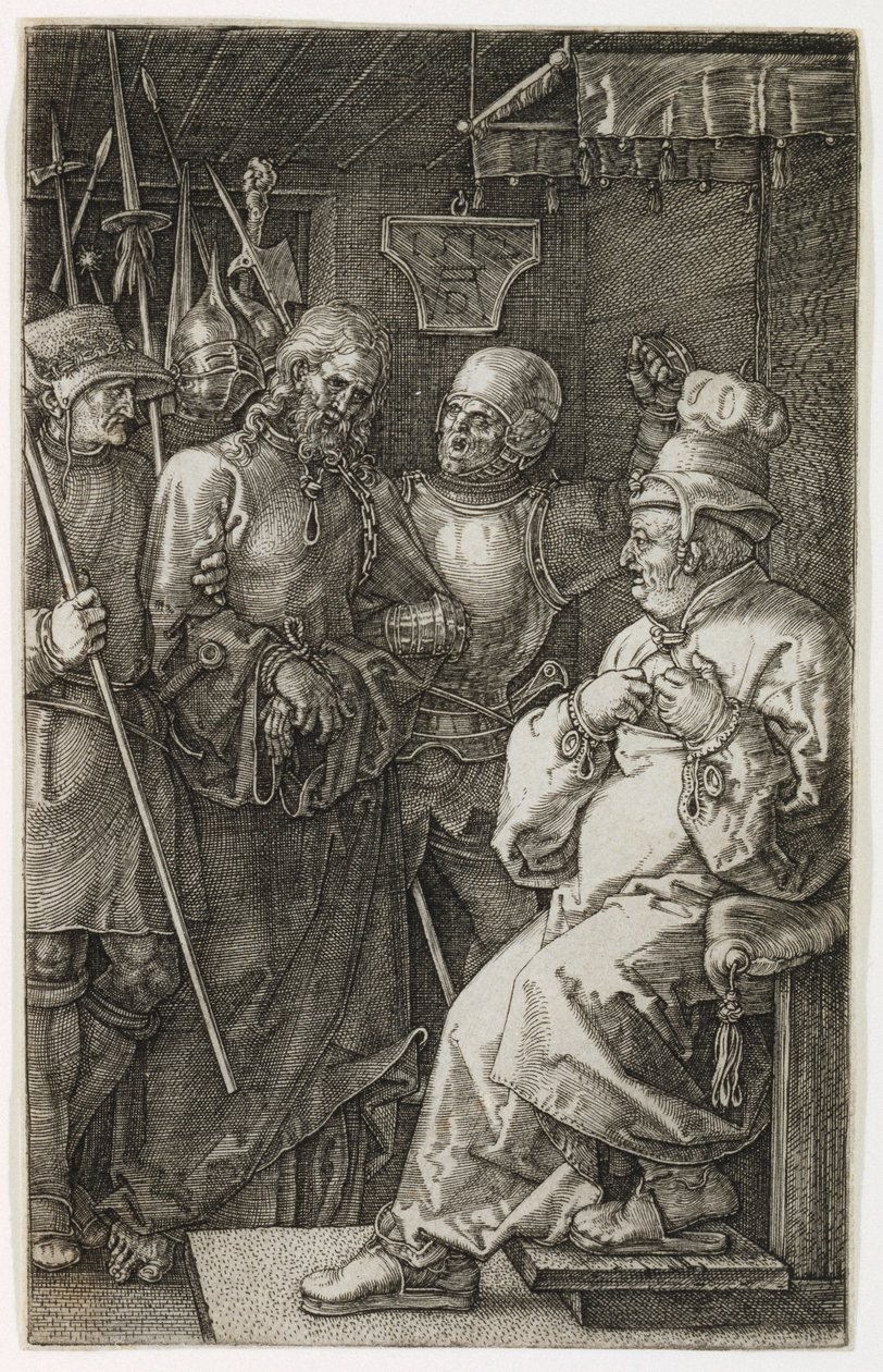 Kristus før Kaifas, 1512 av Albrecht Dürer