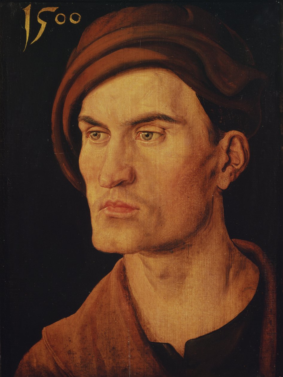 Portrett av en ung mann, 1500 av Albrecht Dürer