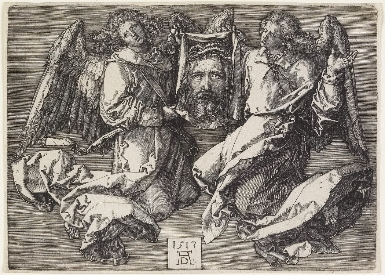 Sudarium vist av to engler, 1513 av Albrecht Dürer