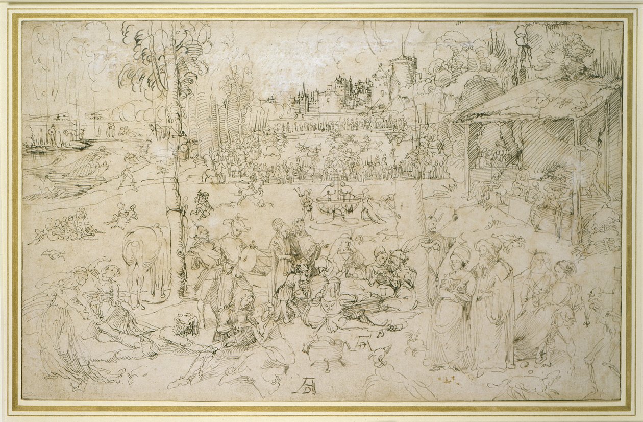 The Pleasures of the World, ca. 1496-97 (penn og blekk på papir) av Albrecht Dürer
