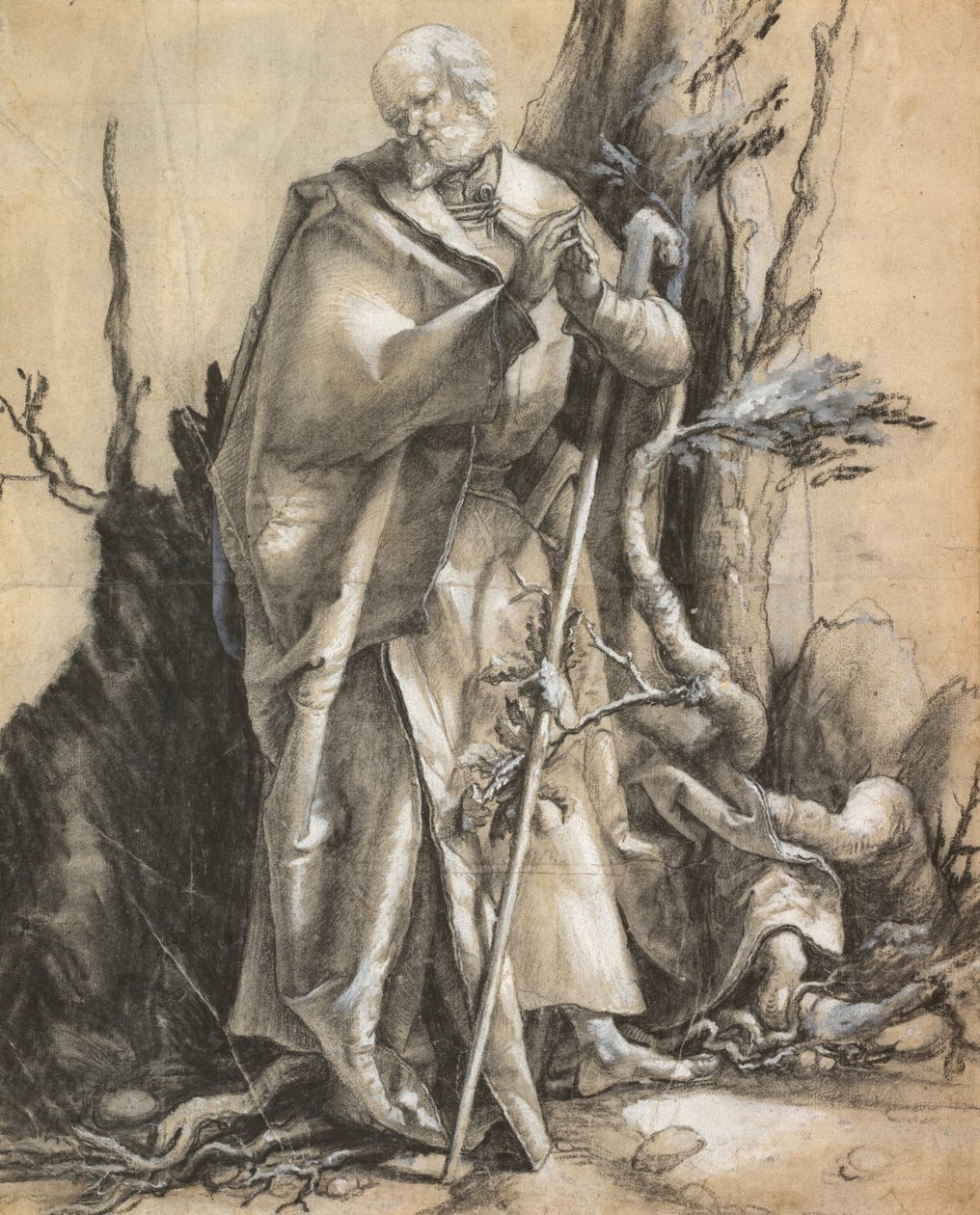 Bearded Saint in a Forest, ca. 1516 av Albrecht Dürer