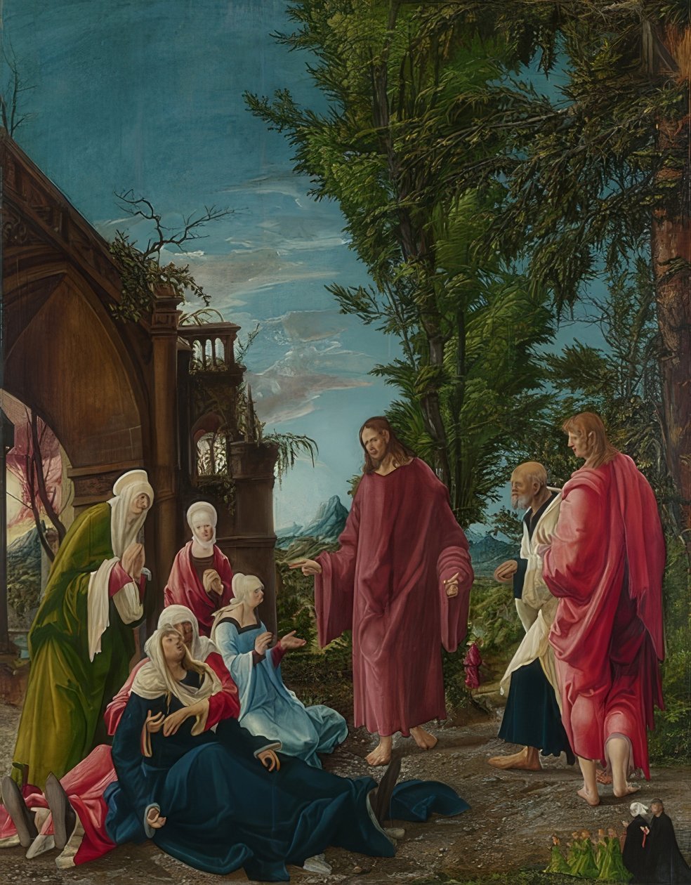 Kristi farvel til Maria. Sannsynligvis 1520 av Albrecht Altdorfer