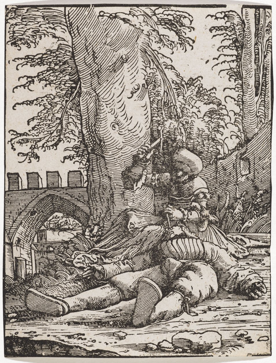 Jael dreper Sisera, ca. 1523. av Albrecht Altdorfer