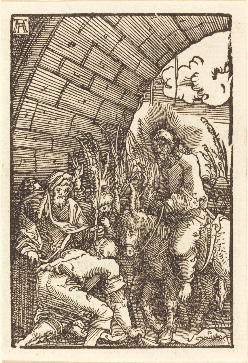 Inntoget i Jerusalem av Albrecht Altdorfer