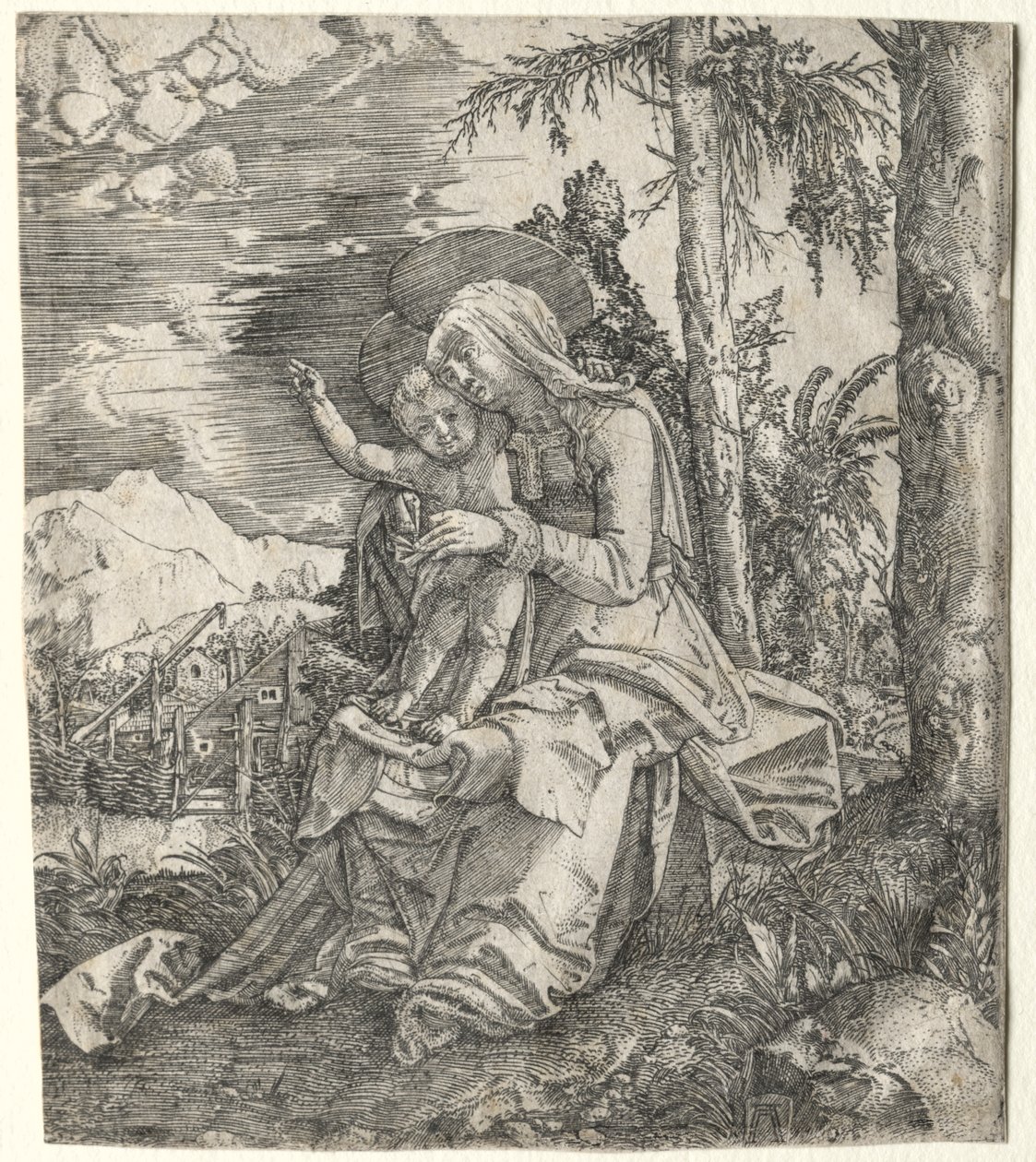 Jomfruen i et landskap av Albrecht Altdorfer