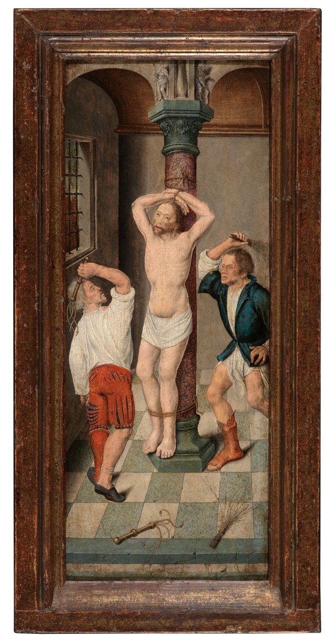 The Flagelation of Christ (olje på panel) av Albrecht Bouts