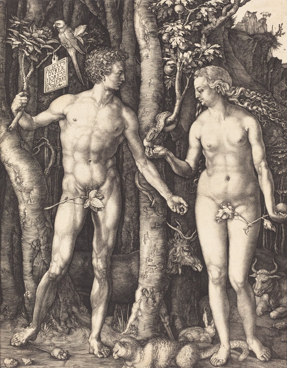 Adam og Eva, 1504. av Albrecht Dürer