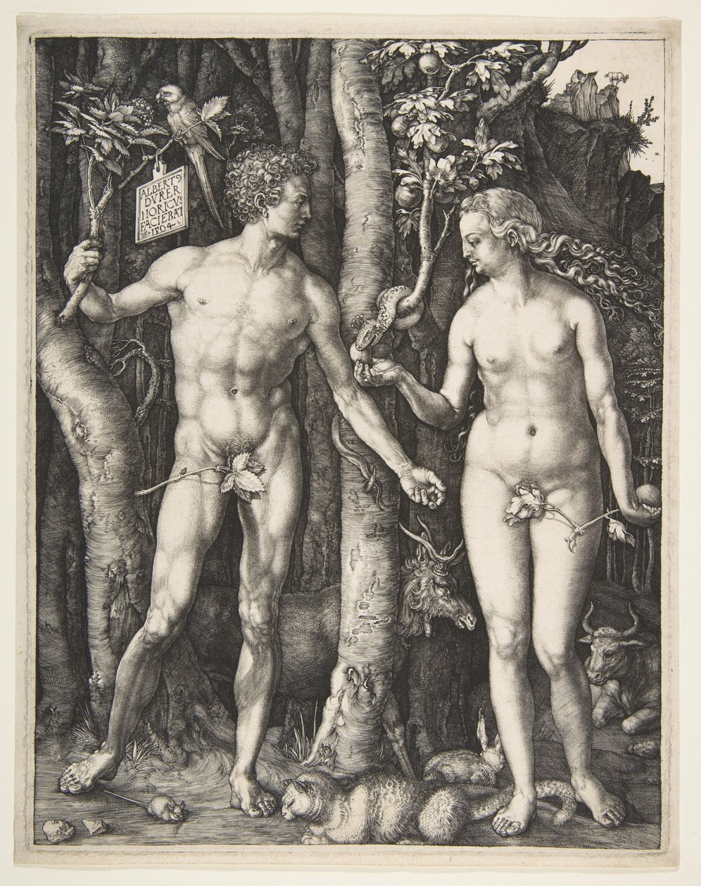 Adam og Eva, 1504 av Albrecht Dürer