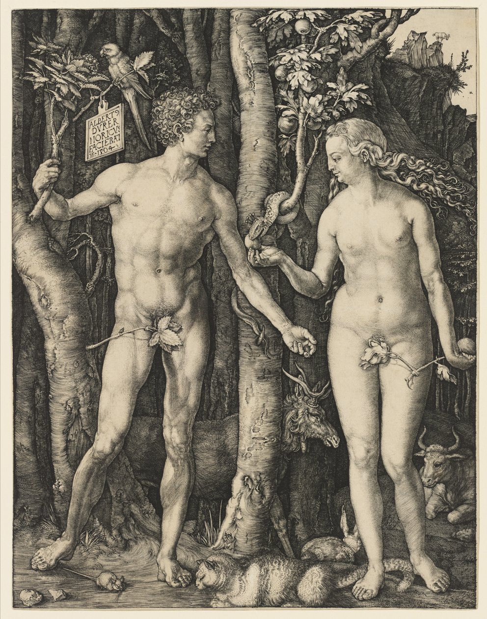 Adam og Eva, 1504 av Albrecht Dürer
