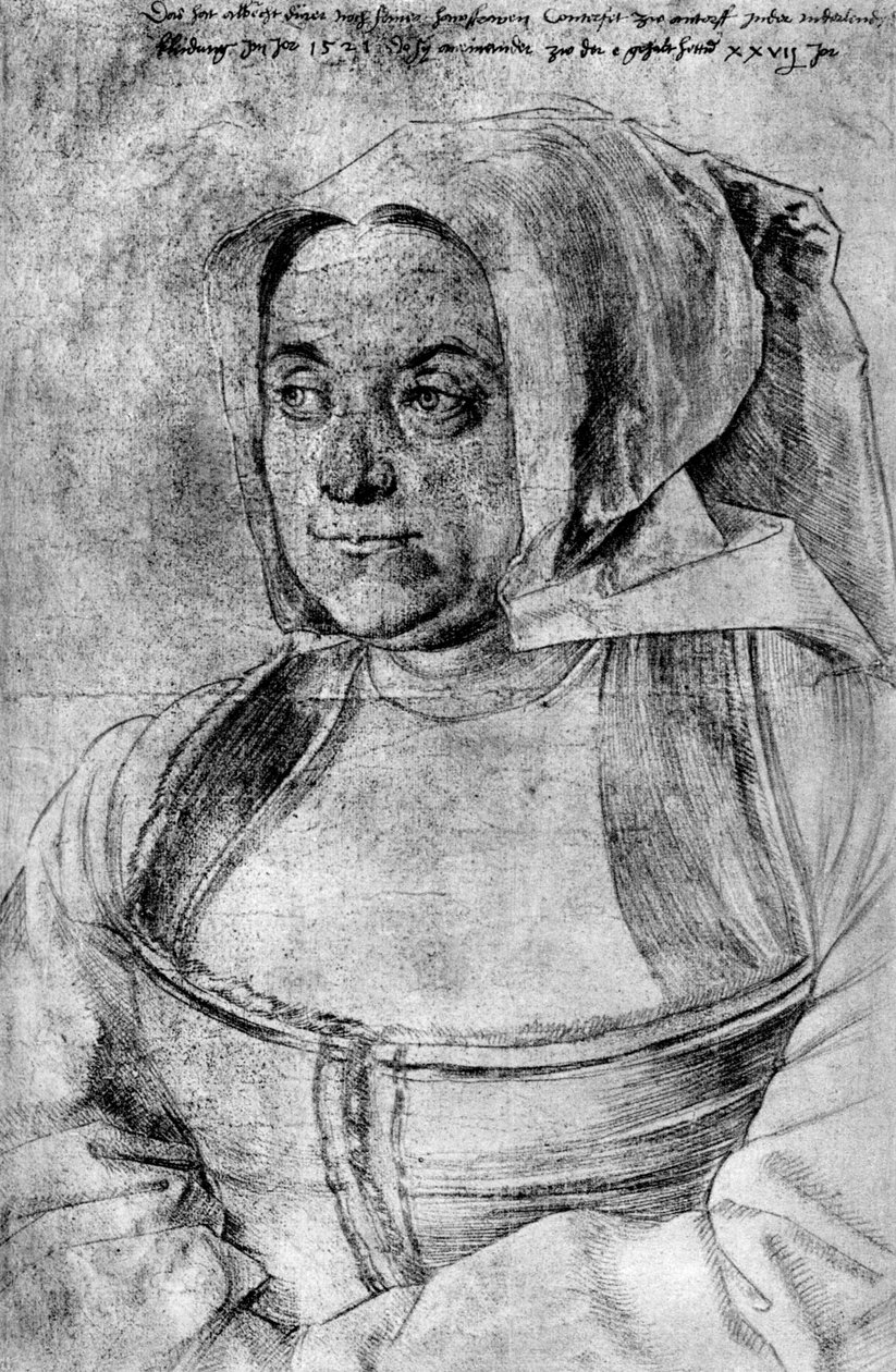 Agnes Durer, 1521, 1936 av Albrecht Dürer
