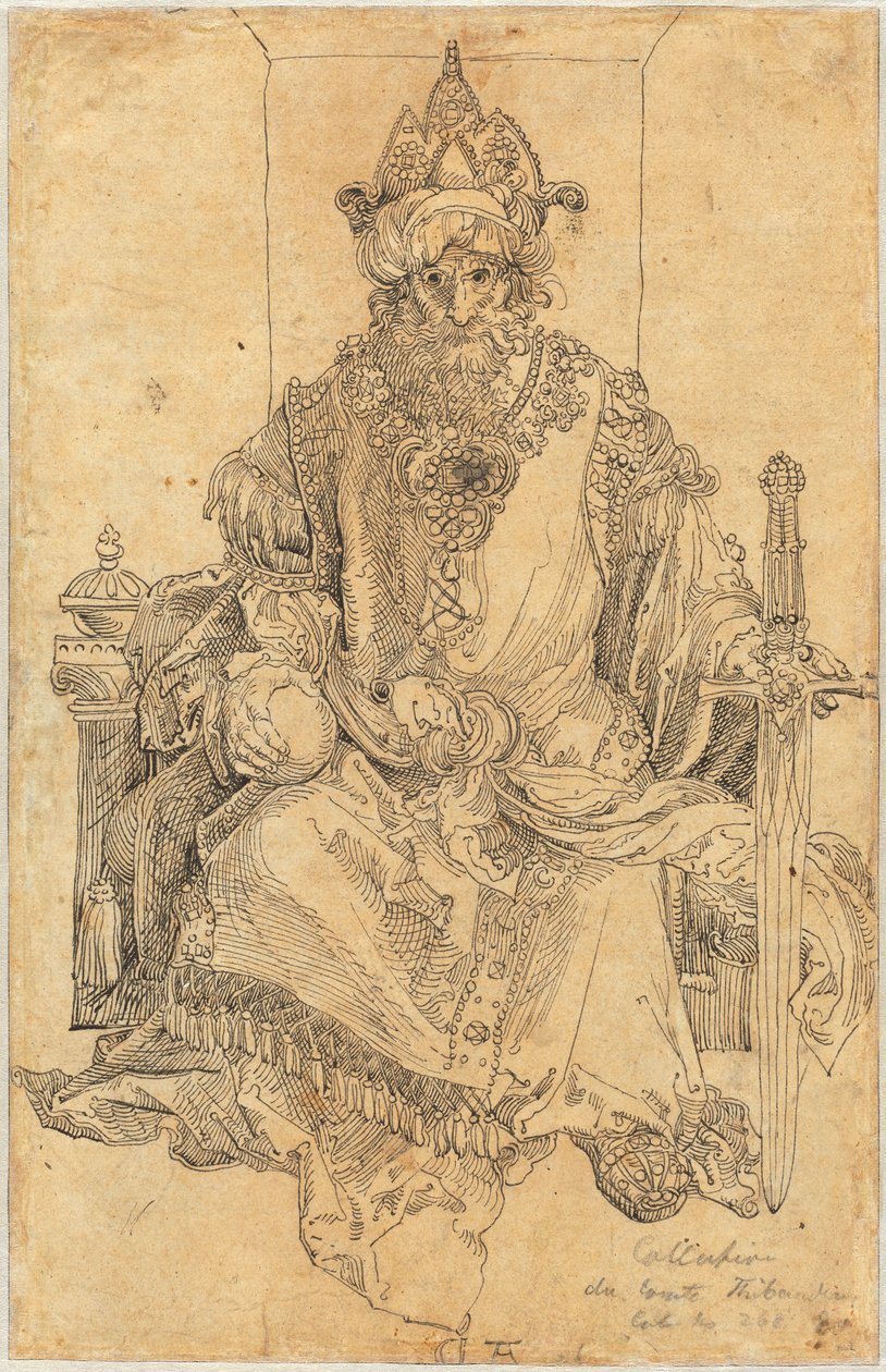 En orientalsk hersker sitter på sin trone av Albrecht Dürer